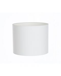 House Additions Cotton Drum Lamp Shade, White  16H x 20W x 20D cm