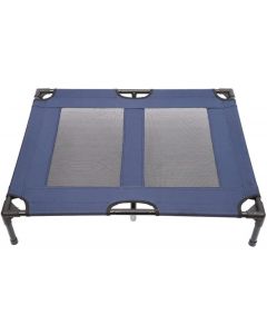 Pawhut Portable Elevated Dog Bed Pet Cot, Blue