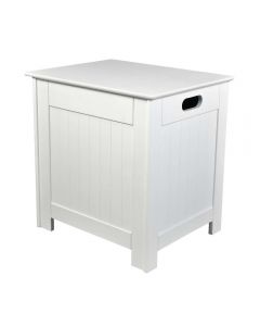 LPD Furniture Alaska Laundry Bathroom Cabinet Box, White W51 x D40 x H51cm