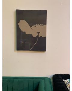 ArtsaleRoom Wall Art Single Flower on Brown Canvas Art Print 60cm x 80cm