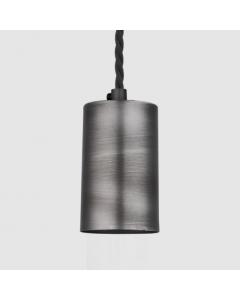 Industville Sleek Large Edison Pendant 1 Light Black Grey Pewter Brass Material