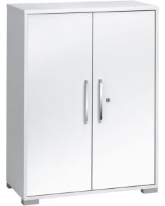Maja-Möbel Filing Cabinet, Storage Cabinet, White High Gloss 109.7cm H x 80cm W x 40cm D