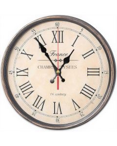 House Additions 12 inch Wood Wall Clock Decor Roman Numeral