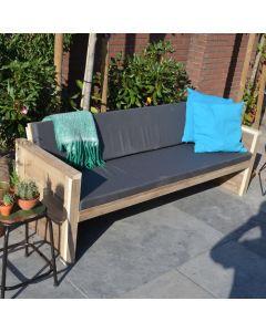 House Additions Murphy Bench Garden Outdoor Seating Capacity 3 Wood Natural 62cm H x 180cm W x 50cm D