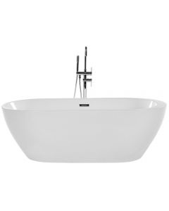 Beliani NEVIS Freestanding Bathtub Oval 1700 x 800mm With LED White 