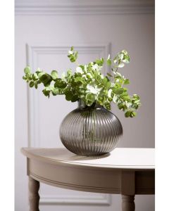 Premier Housewares Large Nullah Glass Table Vase Green 20Hx20Wx20Dcm