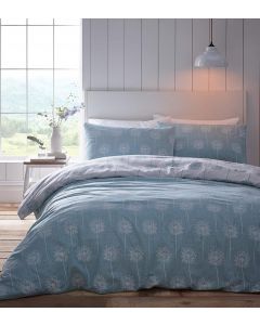 Portfolio Home Silhouette Aqua Blue Bed Duvet Cover Set Double 4FT6 Polycotton