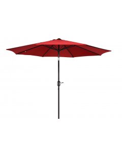 Villacera Outdoor Garden Patio Umbrella with Crank Handle Red 9Ft  