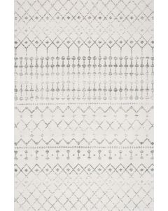nuLOOM Moroccan Blythe Area Rug Grey Off-White Geometric 152 x 226 cm