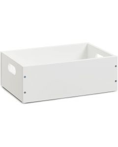Zeller Wood Organiser Storage Box, White 30cm L x 20cm W x 11cm H