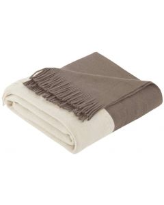 INK+IVY Colorblock Throw with Fringes Beige and Brown 130cm x 180cm 