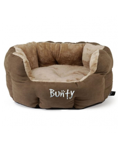 Bunty Polar Dog Pet Bed Soft Cosy Fleece Fur Brown Large Polyester 25cm H x 65cm W x 56cm D