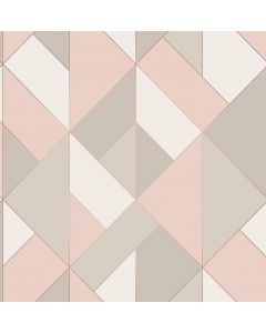 Urban Walls Structured Geometric Wallpaper Roll, Blush Pink 