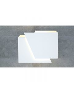 Emibig 1-Light Wall Mounted Flush Light, White H13 x W17 x D14cm
