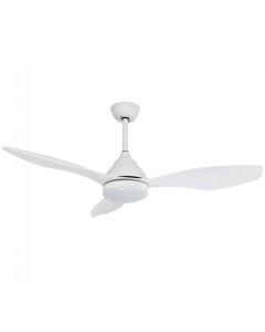 Cristal Record Stel LED Light Ceiling Fan 3 Blades with Remote Control White 