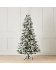 The Winter 6FT Slim Snowy Grand Green Fir Artificial Christmas Tree with Stand