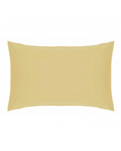 Belledorm 200 Tread Count Polycotton Housewife Pillowcase 76cm x 51cm Yellow 2 pack