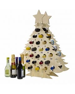 Dreibach Wooden Christmas Wine Tree Advent Calender Natural Wood 60cm H 