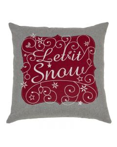 Belfield Furnishings Christmas Felt Let It Snow Scatter Cushion