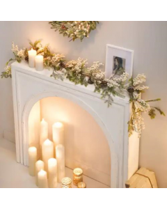 Pureday Christmas Decorative Garland Winter Berry White 180cm