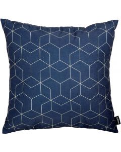Cushoo Modern Geometric Cushion Cover in Navy Blue 45cm x 45cm