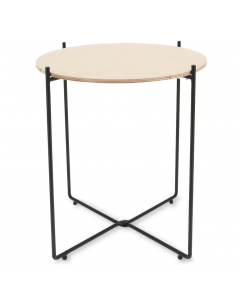 Compactor Agneta Wooden Round Side End Table, Natural  47.5cm H x 41cm W x 41cm D