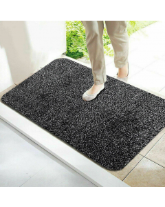Anika Super Absorbent Doormat Washable Indoor Outdoor Black and Grey  