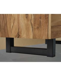 Castell 2.0 Brown Black Wood TV Stand for TVs up to 70" 99cm W x 55cm H x 42cm D
