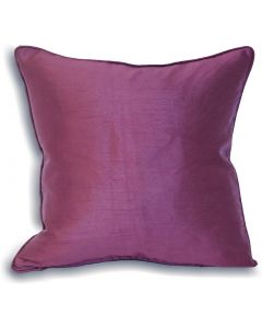 Riva Home Fiji Cushion Cover Aubergine Purple Faux Silk  43 x 43cm
