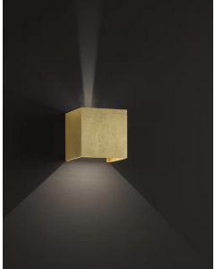 WOFI Galway LED Wall Cube Light 5 W Metallic Gold 