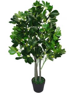 Leaf Artificial Ficus Tree Plant Dark Green 95cm