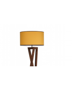 Lumex Lighting Drum Table/Floor Lamp Lampshade Mustard Yellow 24cm H x 45cm D