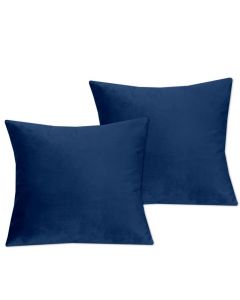 House Additions Velvet Cushion Cover Navy Set of 2 45cmx45cm