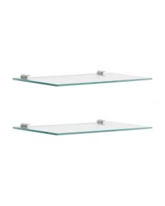 Premier Housewares Tempered Glass Shelves 2 Pieces, 40cm W x 15cm D