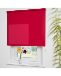 Liedeco Roller Blind Side Roller for Window and Door, Dark Red 122cm W x 180cm L