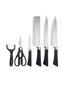 Arthur Price 6 Piece Kitchen Knife Set, Black and Silver