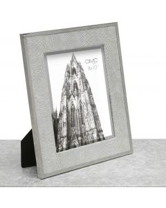 House Additions Large Antique Silver Cream Faux Snakeskin 8 x 10" Photo Frame 