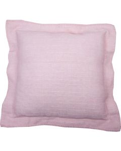 In The Mood Raw Chambray Cushion Cover Pink 45cm Cotton