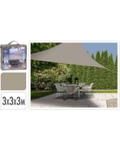 ProGarden Outdoor Triangular Shade Cloth Sand Grey 3x3x3m