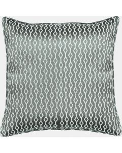 Enhanced Living Miami Cushion Cover Grey Silver Modern Geometric Print 