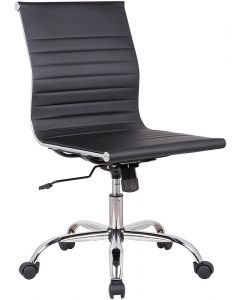 Porthos Home Karina Desk Office Chair 360° Swivel with Wheels PU Leather, Black