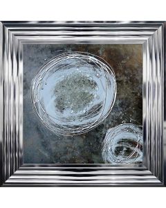Shh Interiors Abstract Panel 1 with Crystal Glass Effect Chrome Framed Wall Art 55cm 