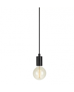 Markslojd Sky Indoor 1 Ceiling Pendant Light Black with Wall Plug & Switch on Cable 60W