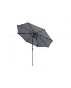 WarmieHomy 3M Large Round Garden Parasol Outdoor Umbrella Sun Shade Crank Tilt No Base, Dark Grey