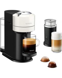 Nespresso Vertuo Next & Aeroccino3 Pod Coffee Machine Black and White