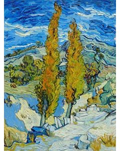 East Urban Home The Poplars At Saint Remy 1889 Oil on Canvas Wall Artby Vincent van Gogh, 20 x 14 - Inch