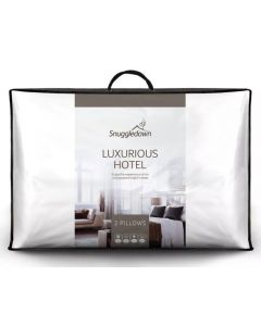 Snuggledown Luxurious Hotel Soft Cosy Medium Support Pillow White 2 Pack