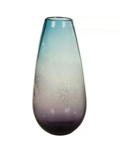 Beachcrest Home Bernardston Crystal Decorated Table Vase Purple Blue Glass 37cm 