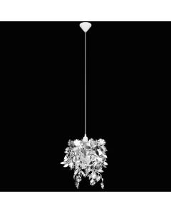 vidaXL Leaves Paillette Ceiling Pendant Chandelier Lamp, Silver
