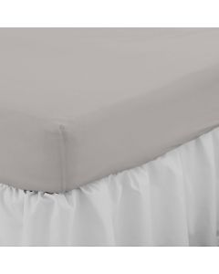 Charlotte Thomas Poetry Plain Dye 144 Thread Count Polycotton Double Fitted Sheet Light Grey 4ft 6